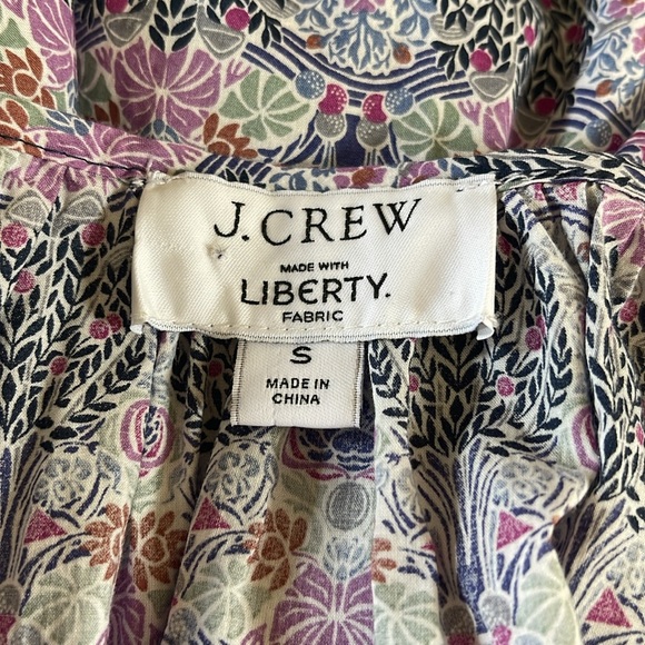 J.Crew Liberty Fabric Button Front Shirt Dress, small - Picture 7 of 7